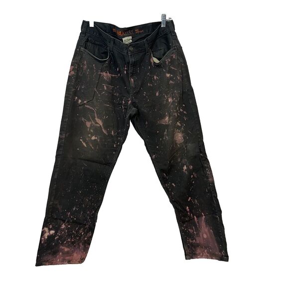 Urban Pipeline MaxFlex Men’s Straight Jeans 38x30 Blue Bleach Paint Splatter I - Picture 1 of 15